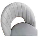 Καρέκλα Lovingo Pakoworld Βελούδο Γκρι με Μαύρα Μεταλλικά Πόδια 50x47x85.5εκ