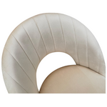 Καρέκλα Lovingo Pakoworld Βελούδο Μπεζ με Μεταλλικά Πόδια σε Φυσική Απόχρωση 50x47x85.5εκ