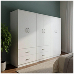 Ντουλάπα Εξάφυλλη Lego Pakoworld Λευκή 200,5x42x180εκ