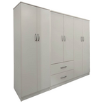 Ντουλάπα Εξάφυλλη Lego ι Pakoworld Λευκή 200,5x42x180εκ