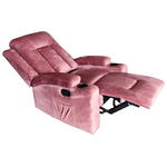 Πολυθρόνα Relax Gessel Pakoworld Βελούδο Σάπιο Μήλο 80x90x98εκ