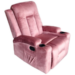 Πολυθρόνα Relax Gessel Pakoworld Βελούδο Σάπιο Μήλο 80x90x98εκ