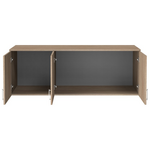 Πατάρι Ντουλάπας Royal Pakoworld Τρίφυλλο Sonoma 150x58x53εκ