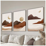 Πίνακας σε Καμβά Lasira Pakoworld Τρίπτυχος με Ψηφιακή Εκτύπωση και Πλαίσιο 40x2x60εκ