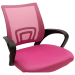 Καρέκλα Γραφείου Berto ii Pakoworld με Ανάκλιση Ύφασμα Mesh σε ροζ Απόχρωση 60x48x85-95εκ