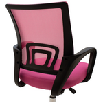 Καρέκλα Γραφείου Berto ii Pakoworld με Ανάκλιση Ύφασμα Mesh σε ροζ Απόχρωση 60x48x85-95εκ