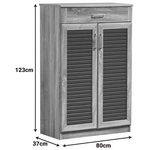 Παπουτσοθήκη-Ντουλάπι Sante Pakoworld 20 Ζεύγων σε Sonoma-Ανθρακί Απόχρωση 80x37x123εκ