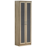 Παπουτσοθήκη-Ντουλάπα Sante Pakoworld 21 Ζεύγων σε Sonoma-Ανθρακί Απόχρωση 60x37x183εκ