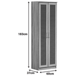 Παπουτσοθήκη-Ντουλάπα Sante Pakoworld 21 Ζεύγων σε Sonoma-Ανθρακί Απόχρωση 60x37x183εκ