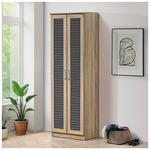 Παπουτσοθήκη-Ντουλάπα Sante Pakoworld 21 Ζεύγων σε Sonoma-Ανθρακί Απόχρωση 60x37x183εκ