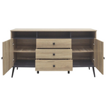 Μπουφές Zezan Pakoworld σε Sonoma-Ανθρακί Απόχρωση 140.5x41.5x80εκ