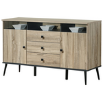 Μπουφές Zezan Pakoworld σε Sonoma-Ανθρακί Απόχρωση 140.5x41.5x80εκ