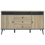 Μπουφές Zezan Pakoworld σε Sonoma-Ανθρακί Απόχρωση 140.5x41.5x80εκ