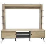 Σύνθετο Σαλονιού Zezan Pakoworld σε Sonoma-Ανθρακί Απόχρωση 182.5x40x162εκ