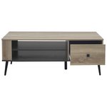 Τραπέζι Σαλονιού Zezan Pakoworld σε Sonoma-Ανθρακί Απόχρωση 120x51x44.5εκ