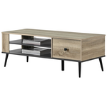 Τραπέζι Σαλονιού Zezan Pakoworld σε Sonoma-Ανθρακί Απόχρωση 120x51x44.5εκ