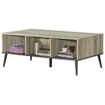 Τραπέζι Σαλονιού Zezan Pakoworld σε Sonoma-Ανθρακί Απόχρωση 121x60x44.5εκ