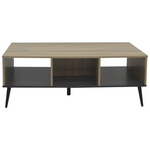 Τραπέζι Σαλονιού Zezan Pakoworld σε Sonoma-Ανθρακί Απόχρωση 121x60x44.5εκ