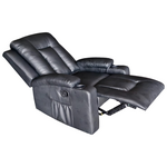 Πολυθρόνα Relax Gessel Pakoworld pu σε Μαύρη Απόχρωση 80x90x98εκ