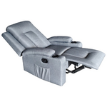 Πολυθρόνα Relax Gessel Pakoworld Ύφασμα Ανθρακί 80x90x98εκ