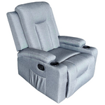 Πολυθρόνα Relax Gessel Pakoworld Ύφασμα Ανθρακί 80x90x98εκ