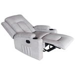 Πολυθρόνα Relax Gessel Pakoworld Ύφασμα σε Γκρι-Μπεζ 80x90x98εκ