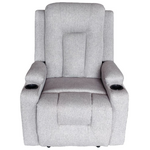 Πολυθρόνα Relax Gessel Pakoworld Ύφασμα σε Γκρι-Μπεζ 80x90x98εκ
