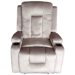 Πολυθρόνα Relax Gessel Pakoworld Βελούδο σε Γκρι Απόχρωση 80x90x98εκ