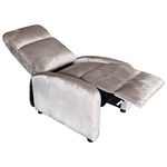Πολυθρόνα Relax Norva Pakoworld Βελούδο σε Γκρι Απόχρωση 68.5x86x100εκ