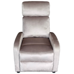 Πολυθρόνα Relax Norva Pakoworld Βελούδο σε Γκρι Απόχρωση 68.5x86x100εκ