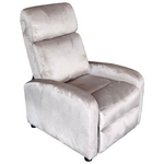 Πολυθρόνα Relax Norva Pakoworld Βελούδο σε Γκρι Απόχρωση 68.5x86x100εκ