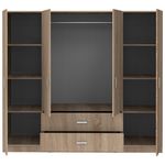 Ντουλάπα Τετράφυλλη Royal Pakoworld με Συρτάρια Sonoma 200x58x177εκ