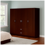 Ντουλάπα Τετράφυλλη Royal Pakoworld με Συρτάρια Wenge 200x58x177εκ