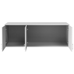 Πατάρι Ντουλάπας Royal Pakoworld Τρίφυλλο Λευκό 150x58x53εκ