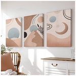 Πίνακας σε Καμβά Leberto Pakoworld Τρίπτυχος με Ψηφιακή Εκτύπωση και Πλαίσιο 50x2x70εκ