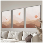 Πίνακας σε Καμβά Belan Pakoworld Τρίπτυχος με Ψηφιακή Εκτύπωση και Πλαίσιο 50x2x70εκ