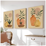 Πίνακας σε Καμβά Gielo Pakoworld Τρίπτυχος με Ψηφιακή Εκτύπωση και Πλαίσιο 40x2x60εκ