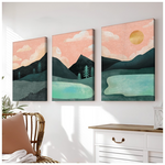 Πίνακας σε Καμβά Anbel Pakoworld Τρίπτυχος με Ψηφιακή Εκτύπωση και Πλαίσιο 40x2x60εκ