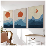 Πίνακας σε Καμβά Voriel Pakoworld Τρίπτυχος με Ψηφιακή Εκτύπωση και Πλαίσιο 40x2x60εκ