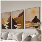 Πίνακας σε Καμβά Elthar Pakoworld Τρίπτυχος με Ψηφιακή Εκτύπωση και Πλαίσιο 50x2x70εκ