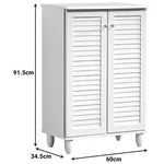 Παπουτσοθήκη-Ντουλάπι Santo Pakoworld 10 Ζεύγων σε Λευκή Απόχρωση 60x34.5x91.5εκ