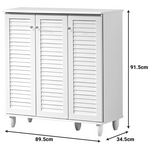 Παπουτσοθήκη-Ντουλάπι Santo Pakoworld 16 Ζεύγων σε Λευκή Απόχρωση 89.5x34.5x91.5εκ