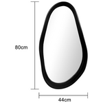 Καθρέπτης Οβάλ Baloa Pakoworld mdf σε Μαύρη Απόχρωση 44x4x80εκ