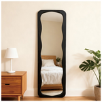 Καθρέπτης Lezour Pakoworld Βελούδο σε Μαύρη Απόχρωση 50x5x170εκ