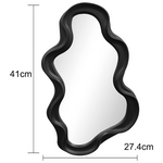 Καθρέπτης Liquid Pakoworld pp σε Μαύρη Απόχρωση 26x2.7x39εκ