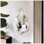 Καθρέπτης Liquid Pakoworld pp σε Λευκή Απόχρωση 26x2.7x39εκ