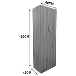 Ντουλάπα Δίφυλλη Lego Pakoworld σε Wenge Απόχρωση 60x42x180εκ