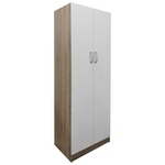 Ντουλάπα Δίφυλλη Lego Pakoworld σε Sonoma-Λευκή Απόχρωση 60x42x180εκ