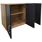 Πατάρι Ντουλάπας Τρίφυλλο Lego Pakoworld σε Sonoma-Ανθρακί Απόχρωση 90x41.5x60εκ