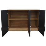 Πατάρι Ντουλάπας Τρίφυλλο Lego Pakoworld σε Sonoma-Ανθρακί Απόχρωση 90x41.5x60εκ